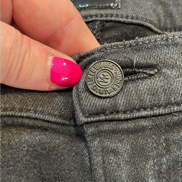 MOTHER The Runaway Dear Villain Black Denim Jeans Style 1003-109 Women’s Size 31 - Picture 3 of 7